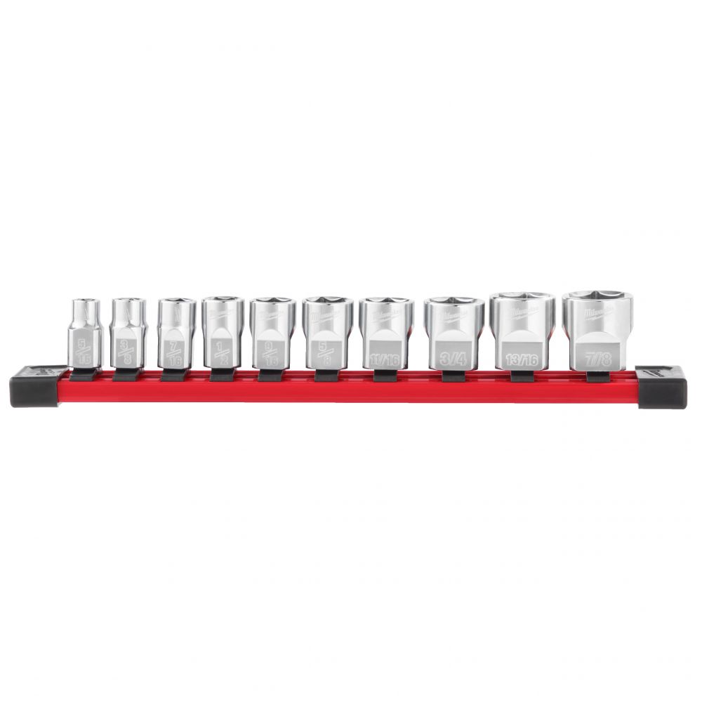 Steckschlüsseleinsatz 3/8 Set imperial, 10-teilig auf Schiene